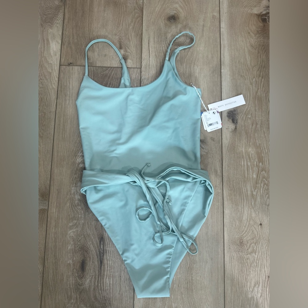 Free People Light Sage One-Piece Swimsuit